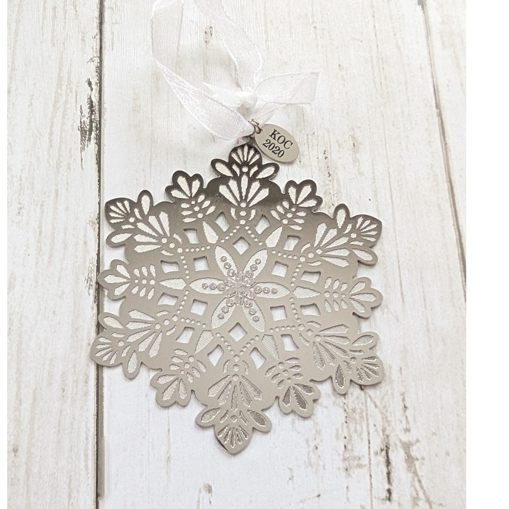 2020 Hallmark‎ Glistening Snowflake Member Exclusive Metal Ornament